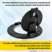 DURAFORCE Locking Fuel Door Gas Tank Cap Cover Aluminum Black For Hummer H2 2003-2009
