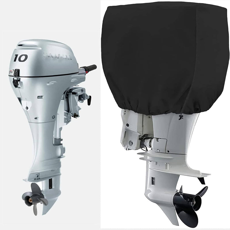 DURAFORCE Boat Outboard Engine Cover Waterproof for 30-60HP Motor Black