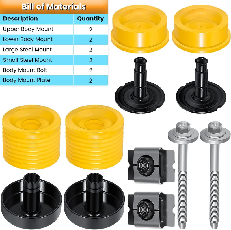 Body Mount Bushing Kit 924-066 for Ford F250 F350 F450 Super Duty 2008-2016