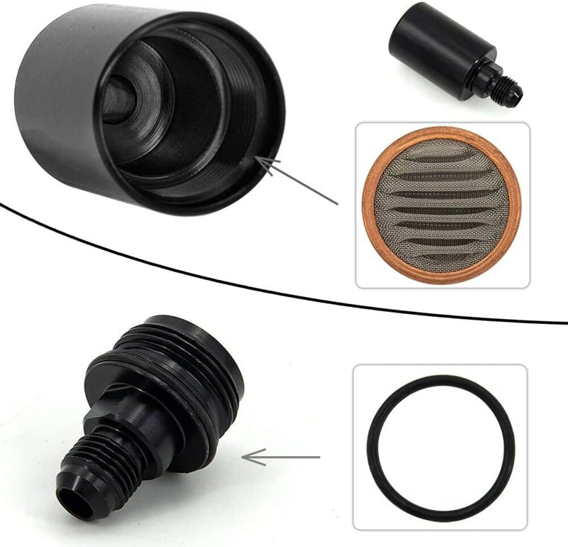 Universal -6AN Inline Fuel Filter High Flow 100 Micron Cleanable AN6 6AN
