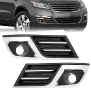 DURAFORCE GM1039150 Fog Light Bezel Trim Covers for Chevrolet Traverse 2013-2017 Pair