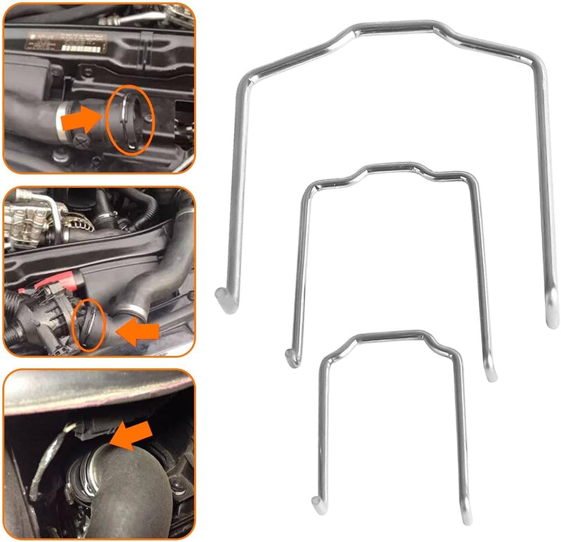 Radiator Hose Retaining Spring Clip Clamp 0.87in 1.07in 1.83in for BMW