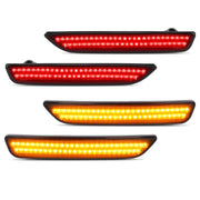 DURAFORCE Side Marker Lights Smoked Lens for Ford Mustang 2010-2014 Front Rear LED 4 Piece