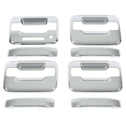 DURAFORCE Door Handle Cover for Ford F-150 F150 4DR Crew Cab 2004-2014 Chrome ABS Keypad