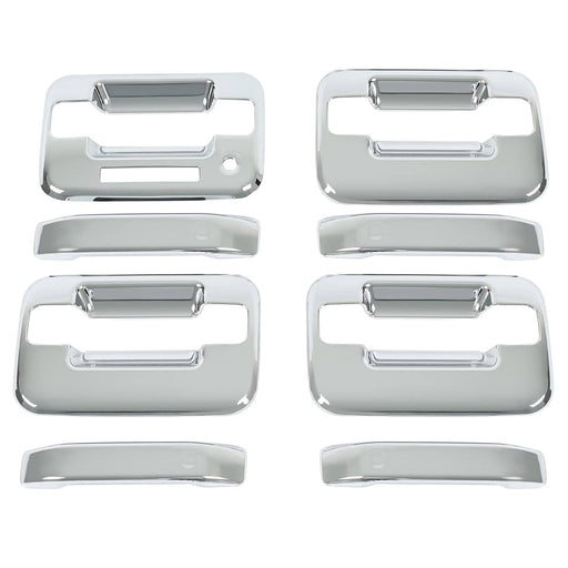 DURAFORCE Door Handle Cover for Ford F-150 F150 4DR Crew Cab 2004-2014 Chrome ABS Keypad