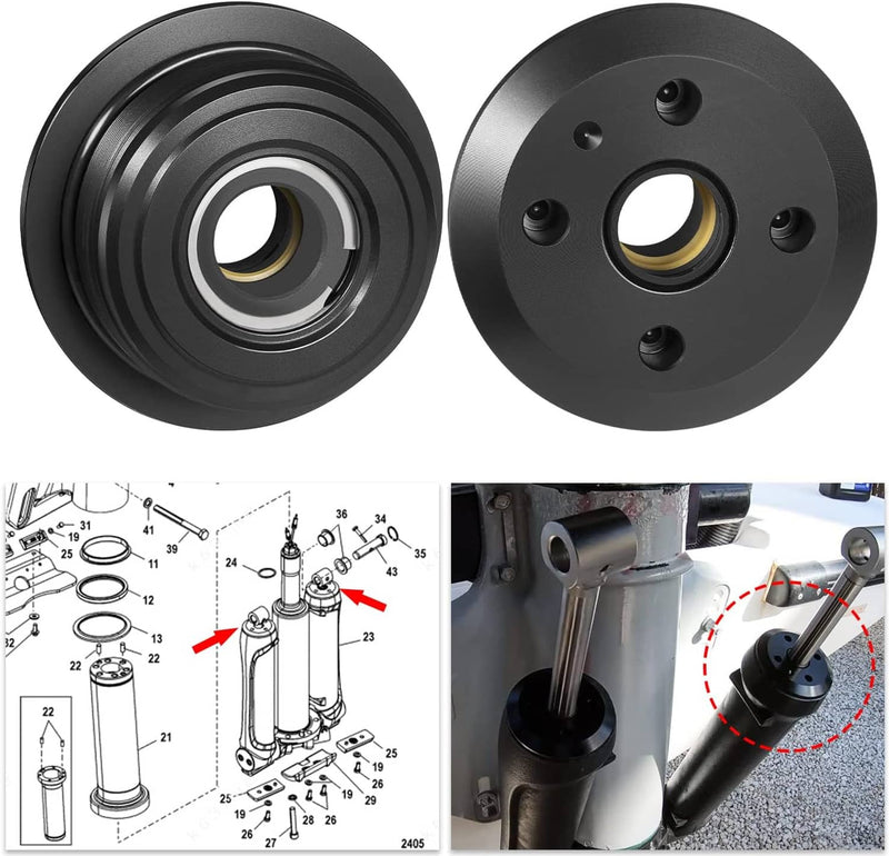 DURAFORCE Verado Trim Cap for Mercury, for Mariner Outboard 225HP 250HP 275HP 300HP 2Pcs