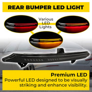 DURAFORCE LED Reflector Tail Light Rear Bumper Lamp Smoke for Honda Accord 2018 2019-2022