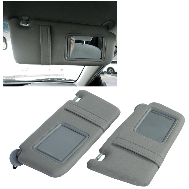 Sun Visor Left & Right Side With Sunroof Gray for Toyota Camry 2007-2011 Pair