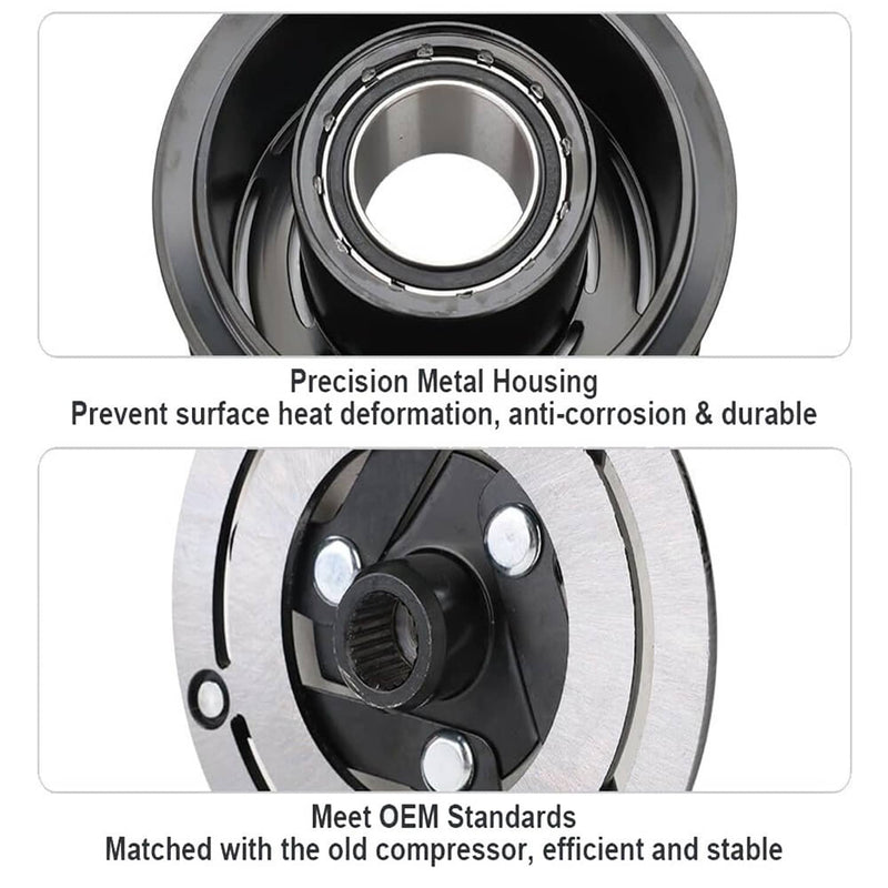 AC Compressor Clutch 12V 7-Groove Kit for Honda Civic 2.0L L4