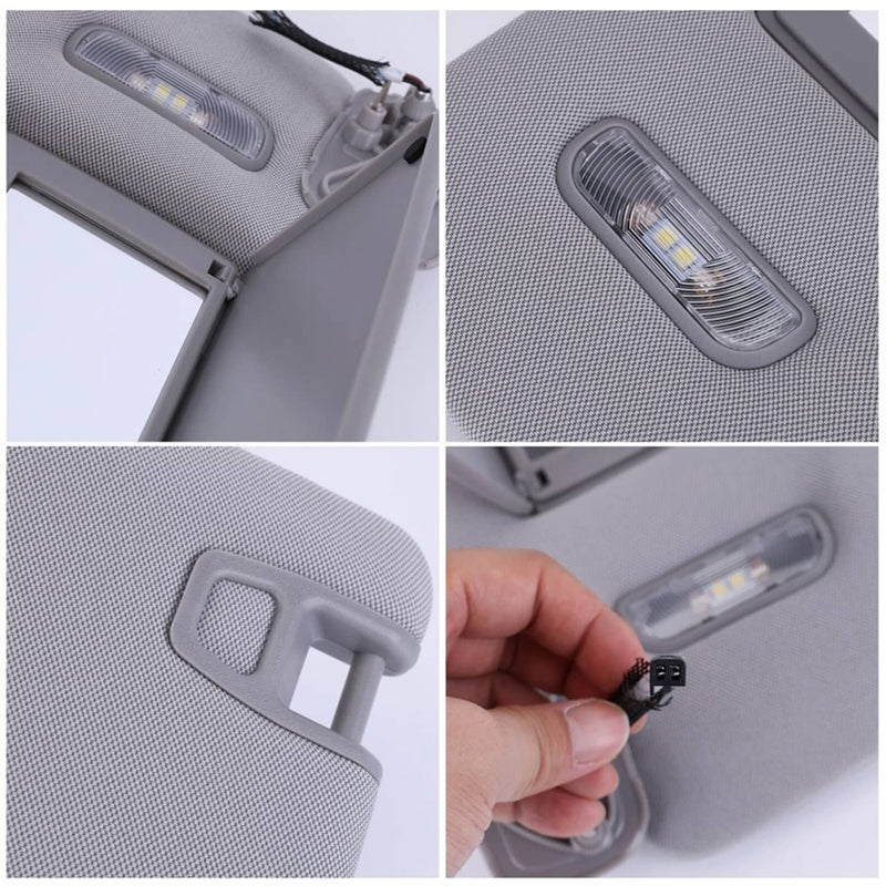 Left Driver Side Sun Visor with Light for Chevrolet Suburban Tahoe Gray