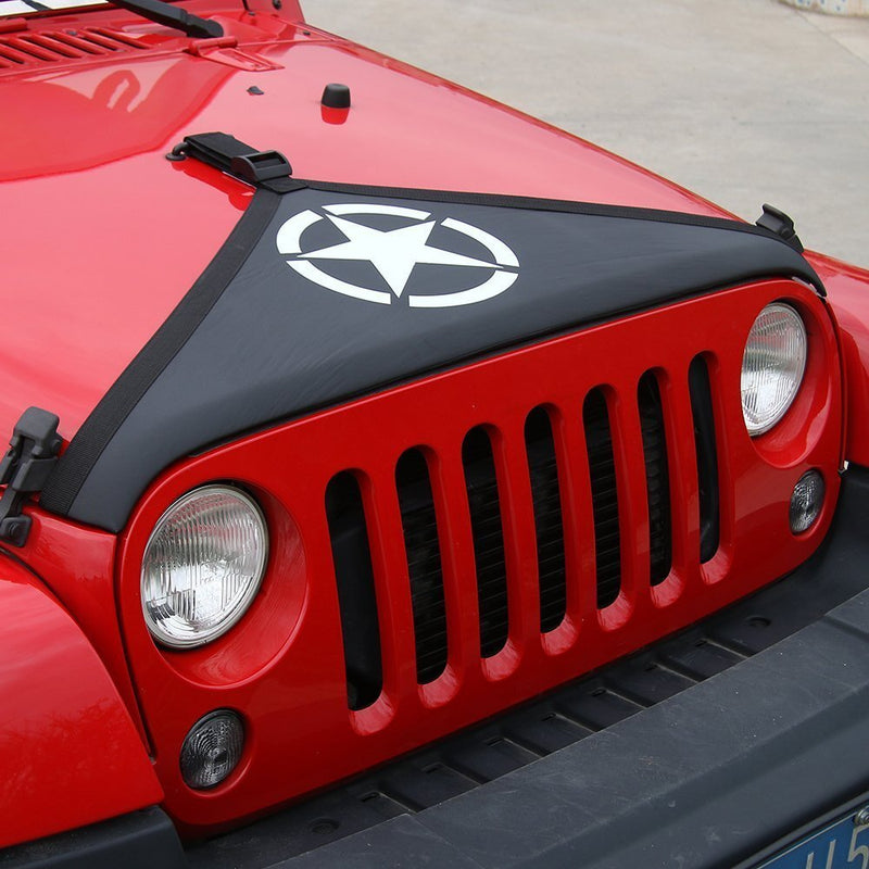 Hood Cover Bra Protector T-Style for Jeep Wrangler JK JKU 2007-2018 Star