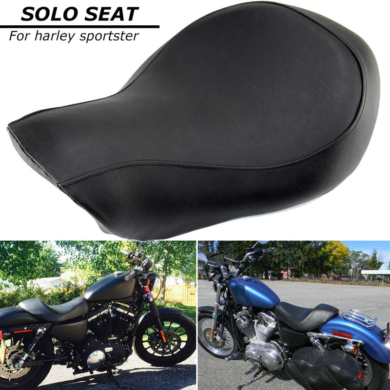Front Rider Driver Solo Seat for Harley Sportster XL 883 1200 Custom 48 72 04-19