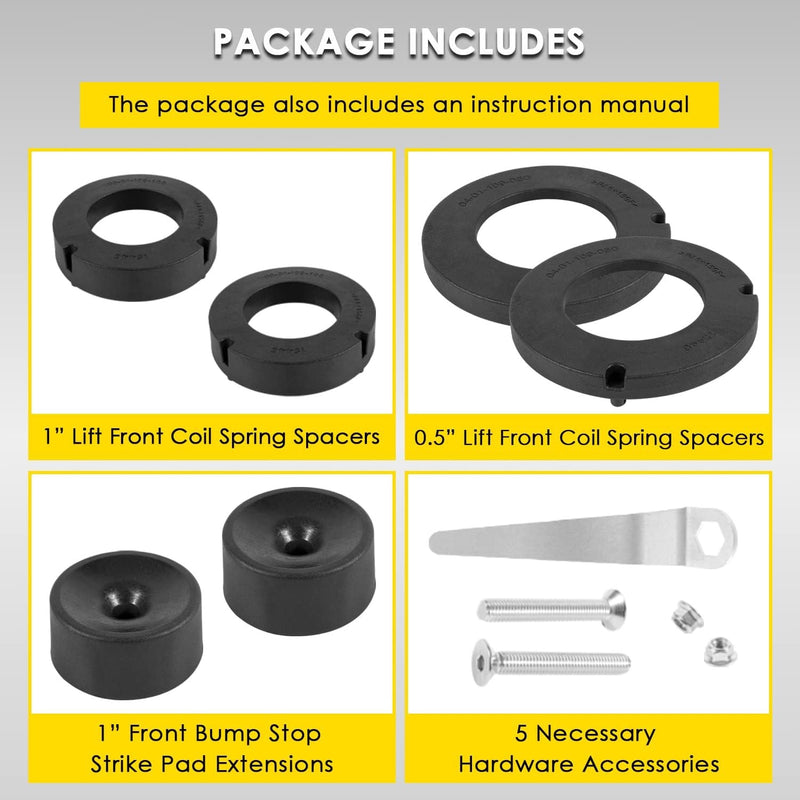 1155300 Front 1.5 Performance Spacer Leveling Kit for Jeep Gladiator 2020-2022