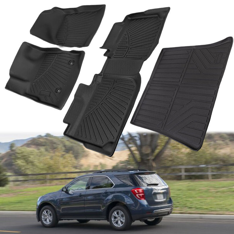 4Pcs Floor Mats Cargo Liner for Chevy Equinox 2012 2013 2014 2015 2016 2017