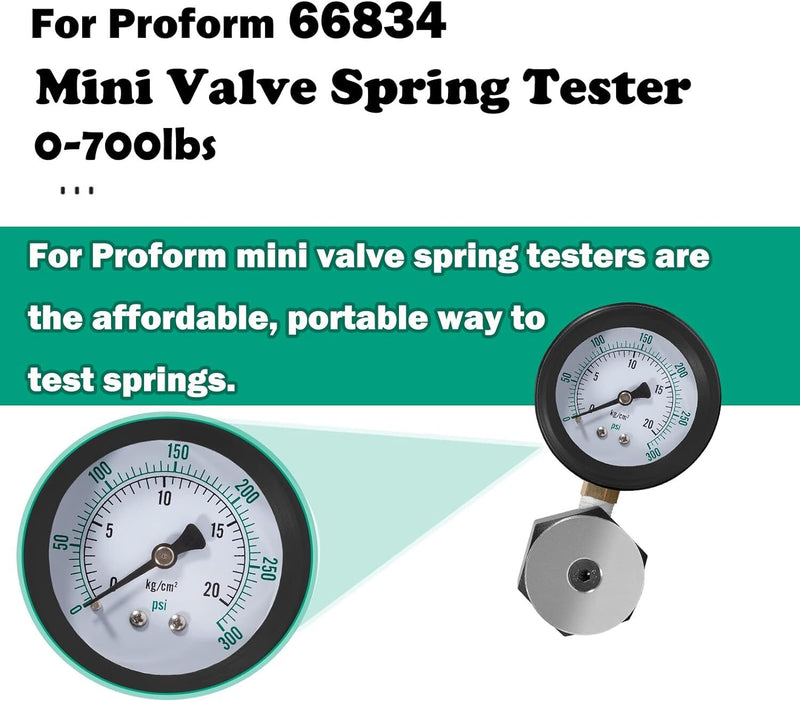 66834 Universal Mini Valve Spring Pressure Tester Gauge 0-700 PSI 0-50 KG/CM2
