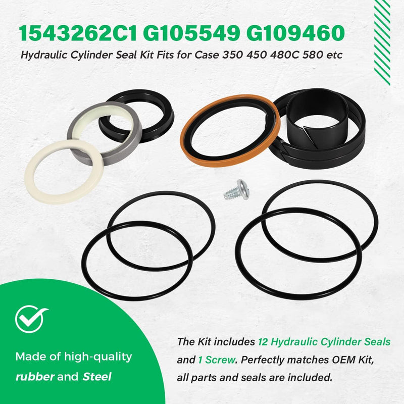 1543262C1 Loader Lift Cylinder Seal Kit for Case 580C 580D 580SD 580E