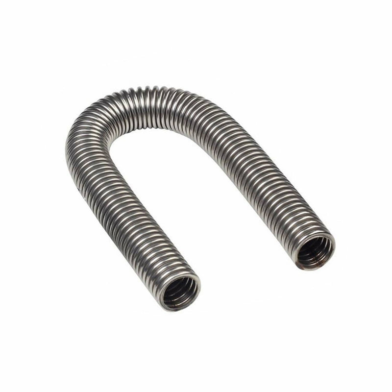 36" Radiator Hose Upper Lower Flexible Stainless Steel with Chrome Caps Kit