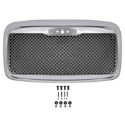 DURAFORCE Front Grille With Bug Screen Chrome Mesh Style for Freightliner Columbia 00-12