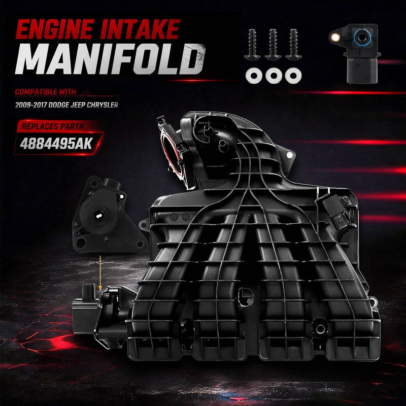 Intake Manifold w/ Runner Control Valve Sensor for 07-17 Jeep Patriot Dodge 2.4L