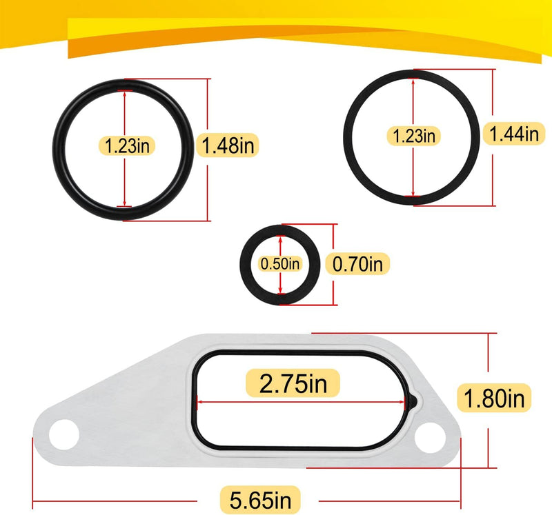 431327 Oil Cooler Mounting Kit Gasket O-Rings for DT466 DT360 Engine 675513C1