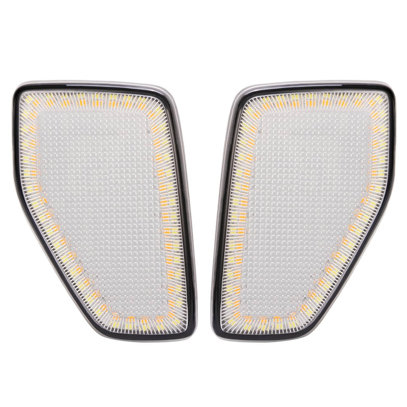 DURAFORCE Switchback LED Side Marker Signal Lights Clear Lens for HUMMER H3 2005-2010 Pair
