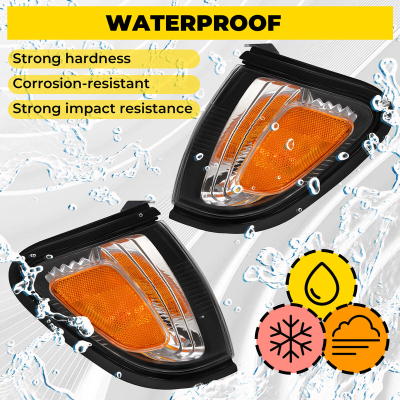 Side Marker Corner Turn Signal Lights With Bulbs for Toyota Tacoma 2001-04