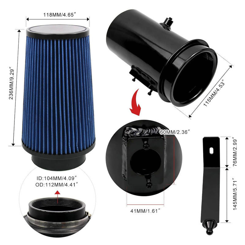 Cold Air Intake System for Ford F250 F350 F450 Super Duty 6.4L 2008-2010