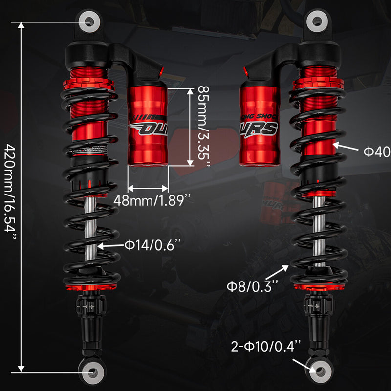 Rear Air Shocks Absorbers Set for Polaris Ranger RZR 170 UTV Performance