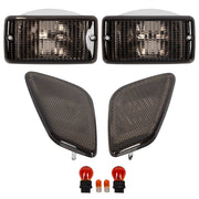 DURAFORCE Smoke Bumper Signal Fender Side Marker Lights for Jeep Wrangler TJ 1997-2006