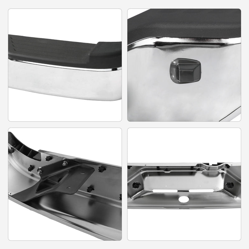 Rear Step Bumper Assembly Chrome Steel for Dodge Dakota Truck 2005-2011