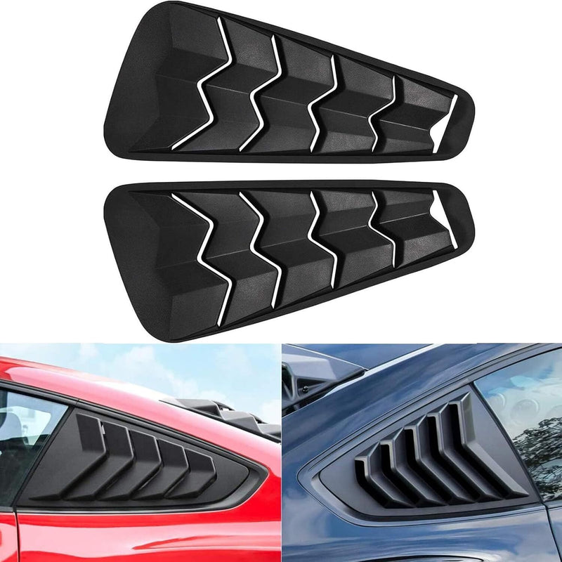 2Pcs Set Quarter Side Window Louvers Sun Shade Cover for Ford Mustang 2005-2014