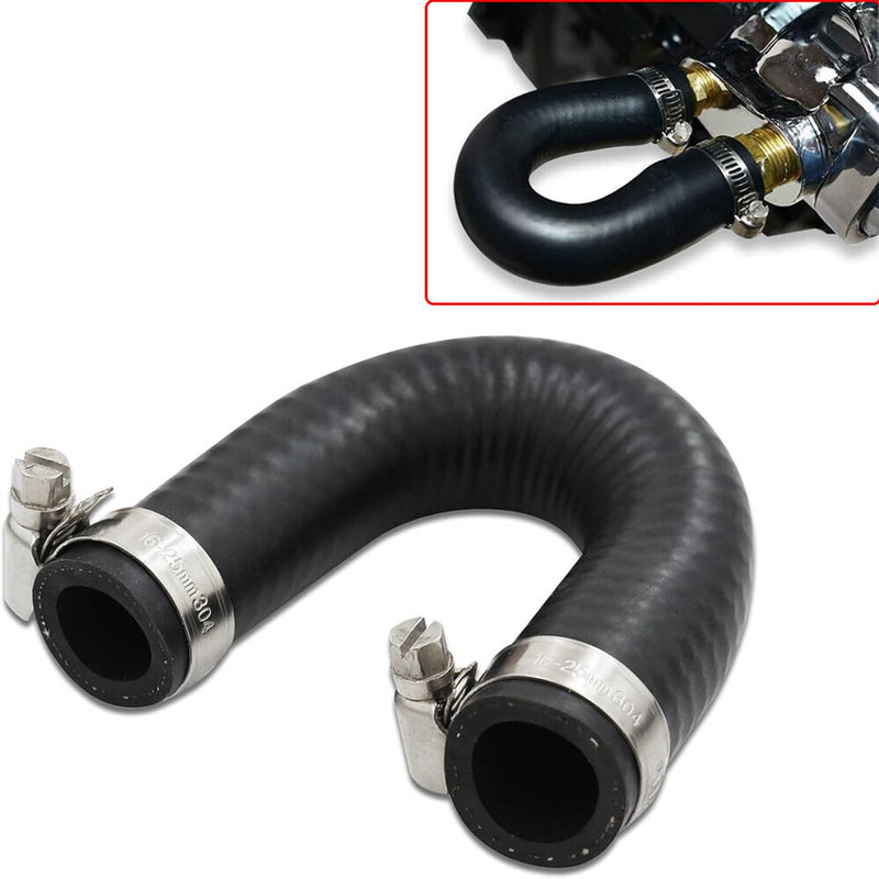 LS Heater Core Bypass Delete Hose Coolant Crossover w/ Clamps for Chevy Pontiac