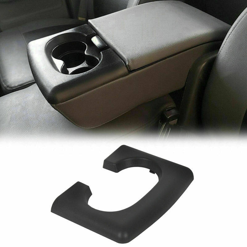 Center Console Cup Holder Armrest Cover Pad Trim for Ford F150 2004-2014 Black