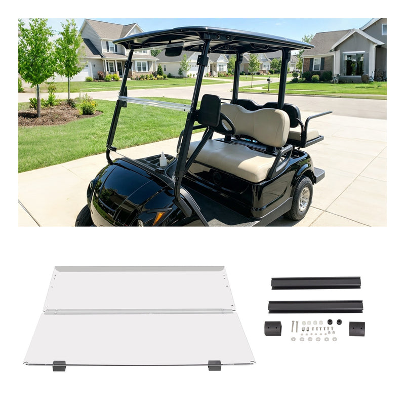 Golf Cart Clear Folding Windshield Windscreen for Yamaha G29 DRIVE 2007-2016