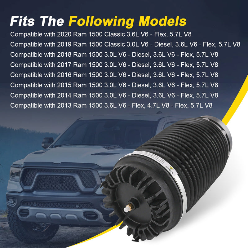 Air Suspension Spring Bags for Dodge RAM 1500 2013-2020 Rear Pair