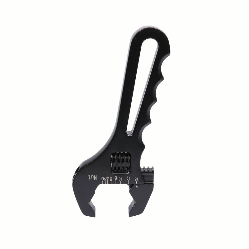 3AN-16AN Adjustable Wrench Spanner Tool for Hose End Fitting Aluminum Black