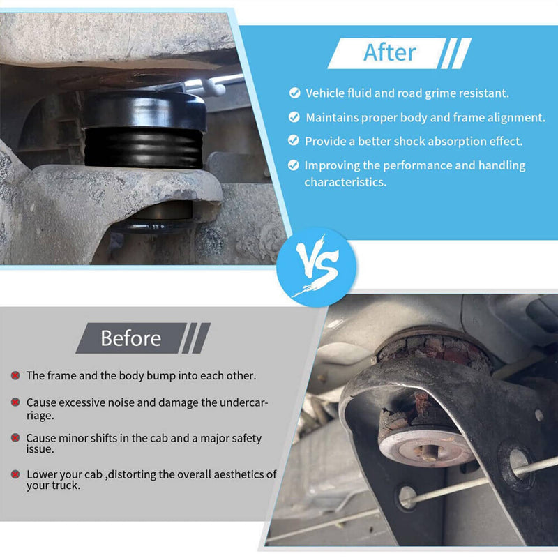 Body Mount Bushing Kit Silicone for Ford F250 F350 Super Duty Crew Cab