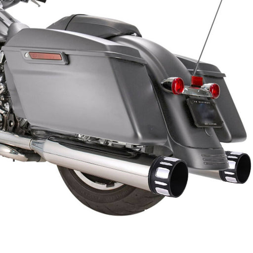 DURAFORCE DNA 4in Exhaust Pipes Mufflers for Harley Touring Baggers Dresser 1995-2016