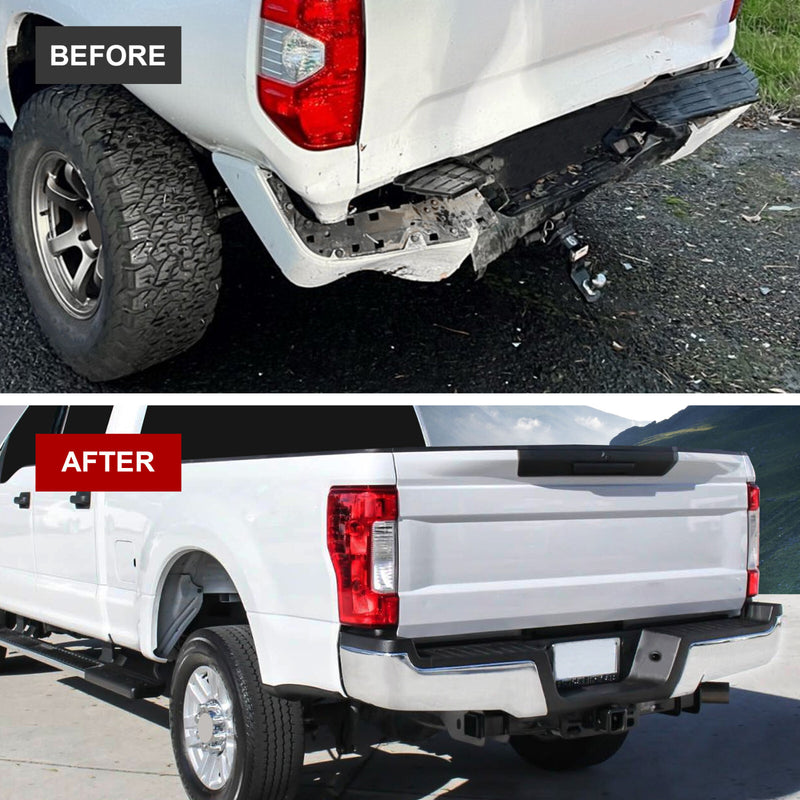 Rear Step Bumper Chrome without Sensor Holes for Ford F250 Super Duty 2008-2016