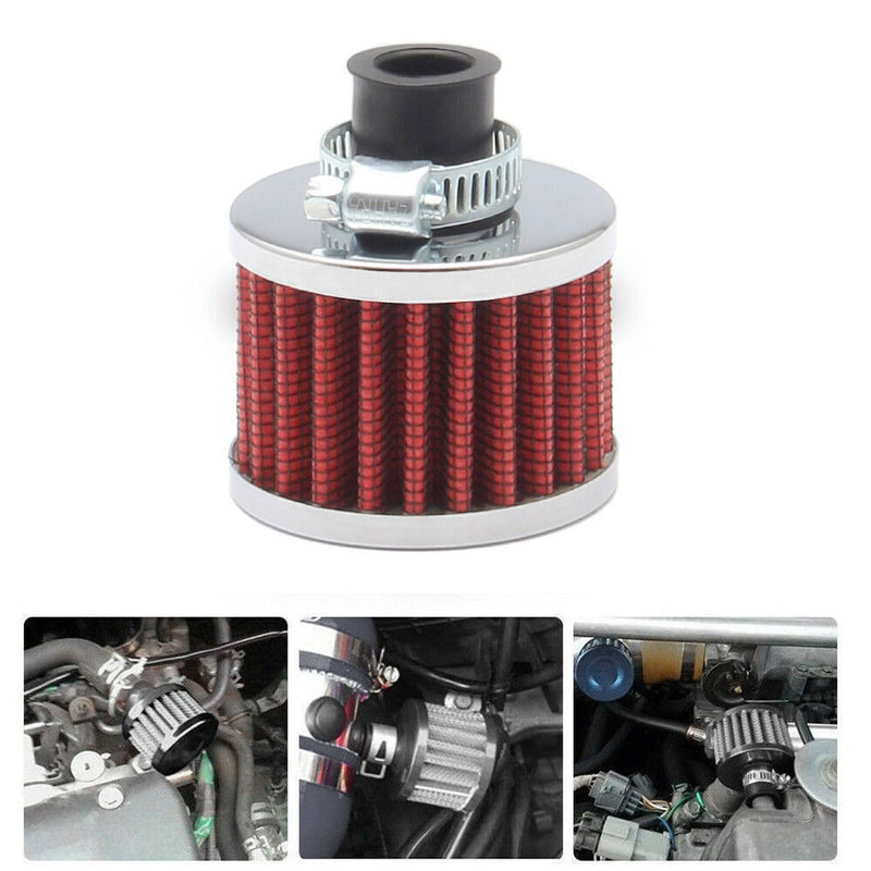 12mm Cold Air Intake Filter Turbo Vent Car Breather Valve Cover Case