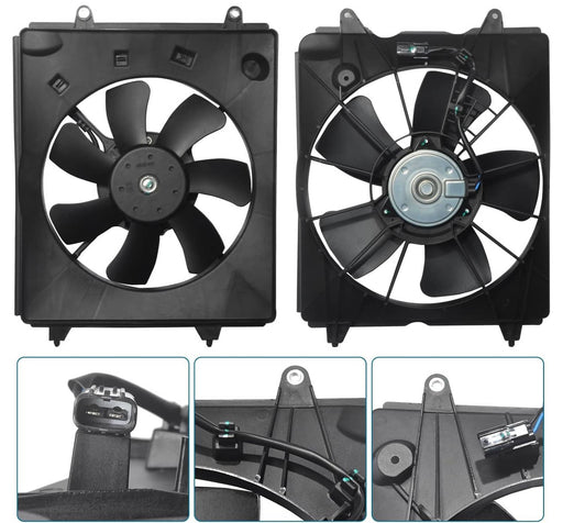 DURAFORCE Radiator Cooling Fans & AC Condenser Fan LH & RH for Honda CR-V 2.4L 2012-2016