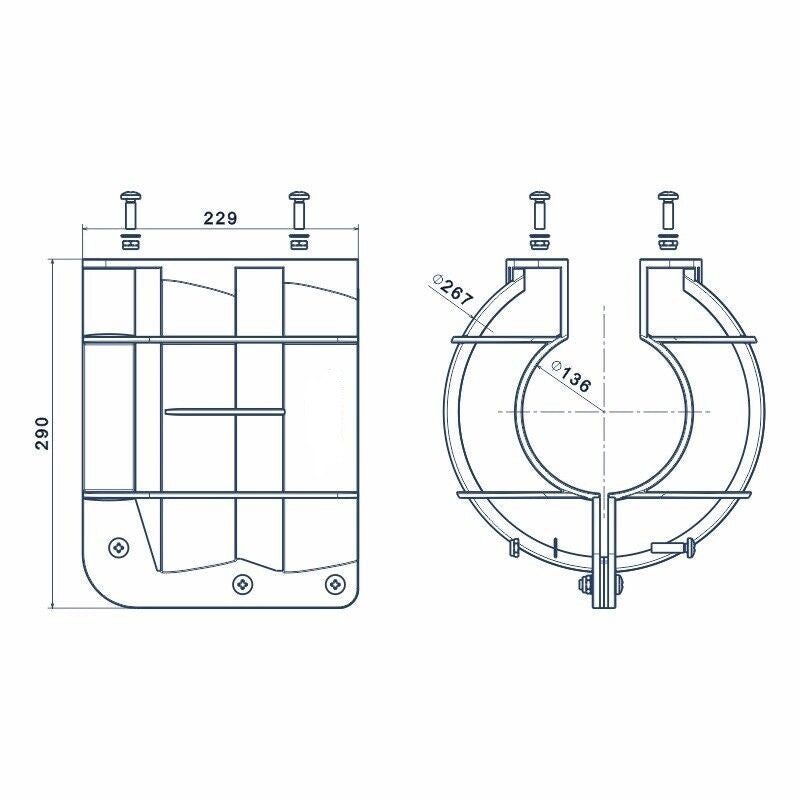 Marine Outboard Propeller Safety Guard for Most 9.9-20 HP Boat Motors 9 Inches
