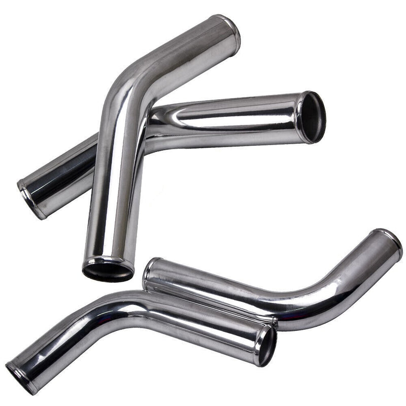 2.5" Universal Aluminum Turbo Intercooler Elbow Pipe Kit 8 Pieces Silver
