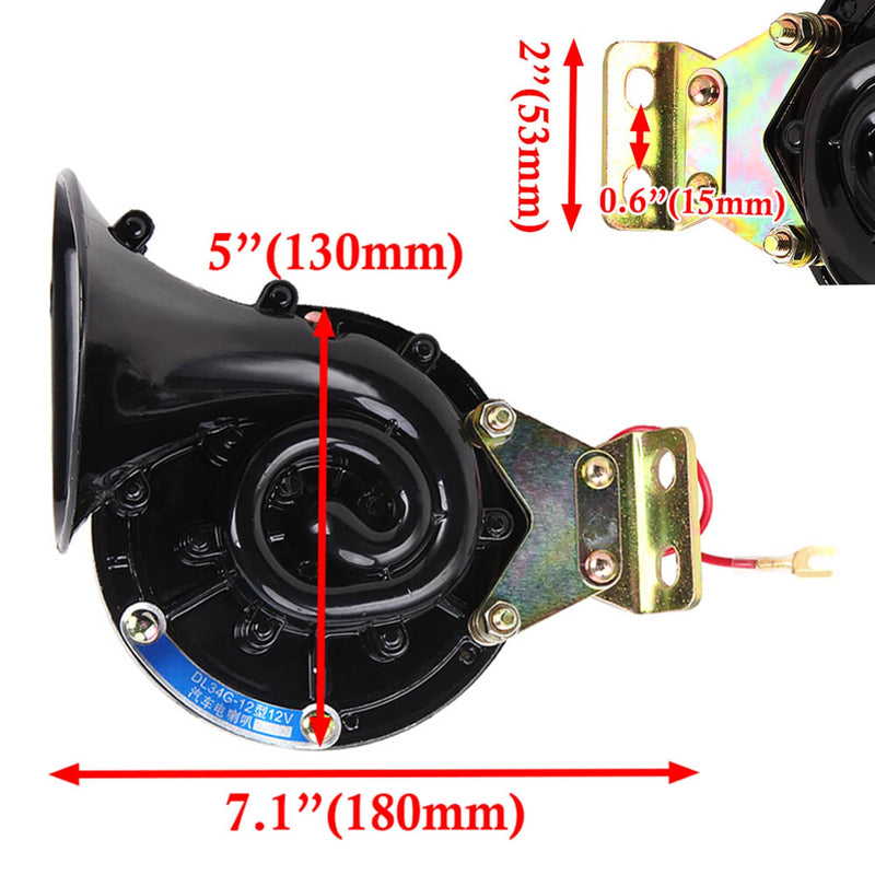 2pcs Super Loud Electric Car Snail Air Horn for Truck Boat Motorcycle Van