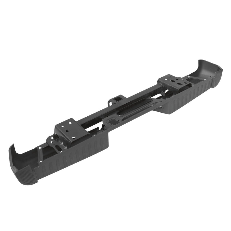 Black Rear Bumper Assembly Max Tow Hitch Sensor Holes for Ford F-150 15-20