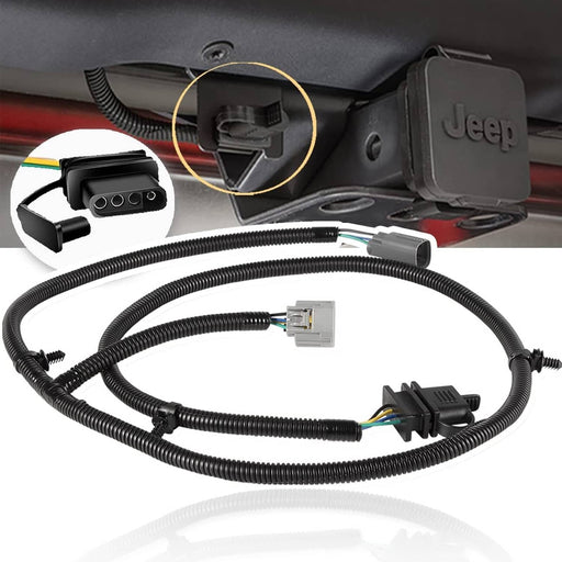 DURAFORCE 92015 Tow Hitch Trailer Wiring Harness for Jeep 07-18 Wrangler JK 70.5" 4-Way