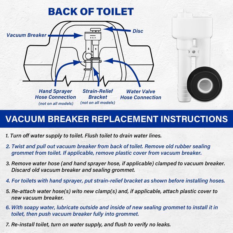385230335 Toilet Vacuum Breaker Kit with Diverter Valve for Dometic