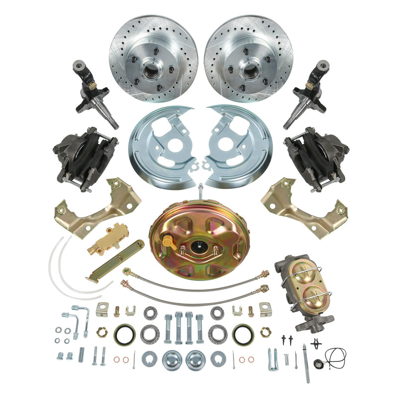 Power Disc Brake Conversion Kit Drilled Slotted Rotors for Camaro 1967-1969