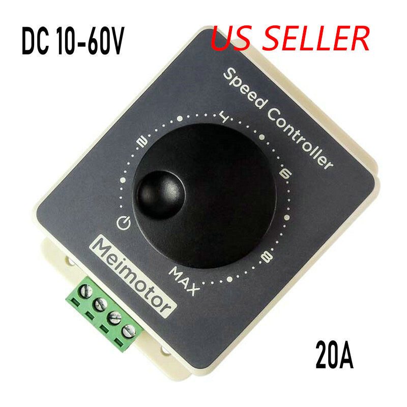 DC 10-60V 10A-20A Pulse Width Modulator PWM Waterproof DC Motor Speed Controller
