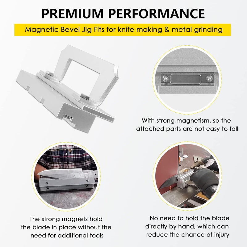 Magnetic Bevel Jig for Grinding Sharpening Knife Making Welders